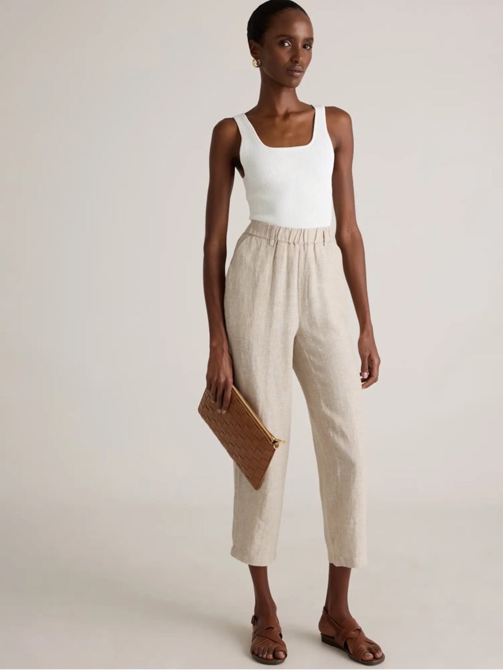 Quince Lightweight European Linen Pants Flax Color Sz Small - Picture 11 of 11